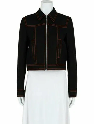 Pre-owned Gucci Graphic Print Jacket W/ Tags In Black