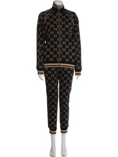 Pre-owned Gucci Graphic Print Lounge Set In Black