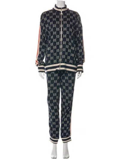 Pre-owned Gucci Graphic Print Lounge Set In Blue