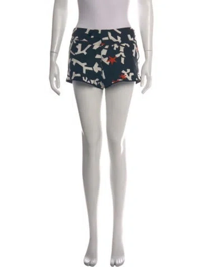 Pre-owned Gucci Graphic Print Mini Shorts In Blue