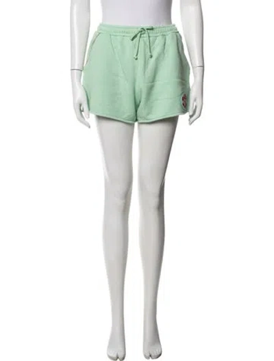Pre-owned Gucci Graphic Print Mini Shorts In Green