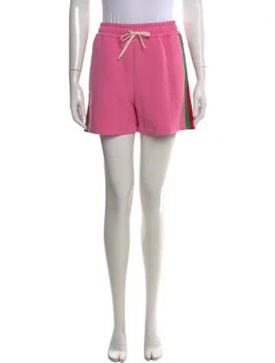 Pre-owned Gucci Graphic Print Mini Shorts In Pink