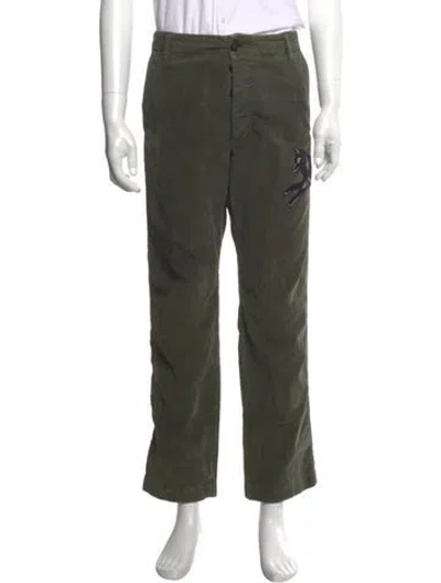 Pre-owned Gucci Graphic Print Pants In Green