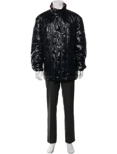 Pre-owned Gucci Graphic Print Parka In Blue