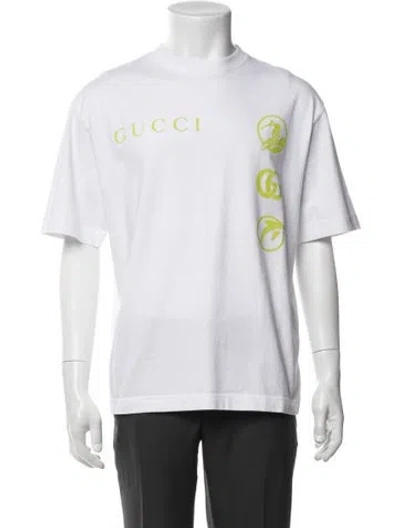 Pre-owned Gucci Graphic Print Scoop Neck T-shirt In Multi