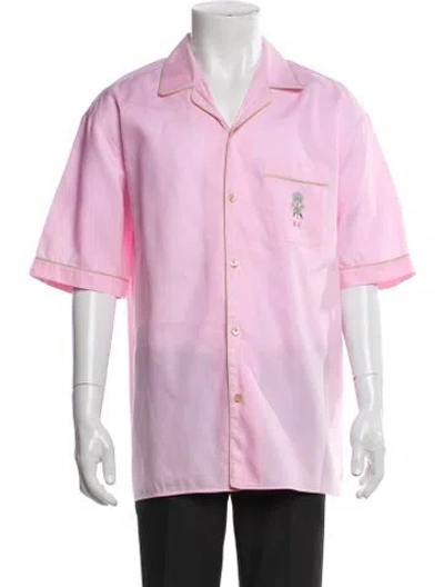 Pre-owned Gucci Graphic Print Short Sleeve Shirt In Pink