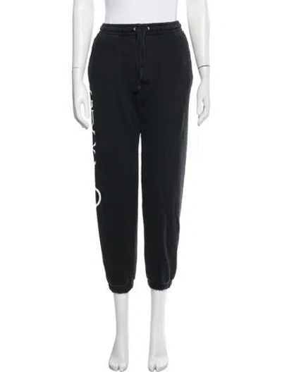 Pre-owned Gucci Graphic Print Sweatpants In Black/blue