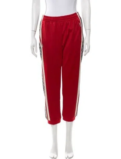 Pre-owned Gucci Graphic Print Sweatpants In Red