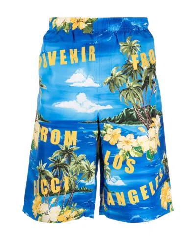 GUCCI GUCCI PRINTED ELASTIC WAIST BERMUDA SHORTS