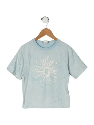 Pre-owned Gucci Babies' Graphic Print T Shirt In Blue