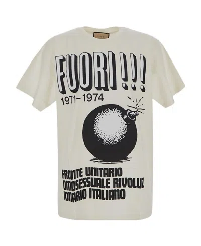 Gucci Graphic-print T-shirt In White