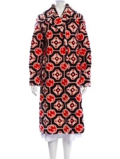 Pre-owned Gucci Graphic Print Trench Coat W/ Tags In Pink