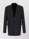 Gucci Graphite Blazer Single-breasted Notched Lapel In Black