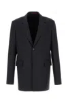 Gucci Graphite Blazer Single-breasted Notched Lapel In Black