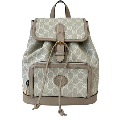 Pre-owned Gucci Gray Grayish Backpack () In Gray, Grayish