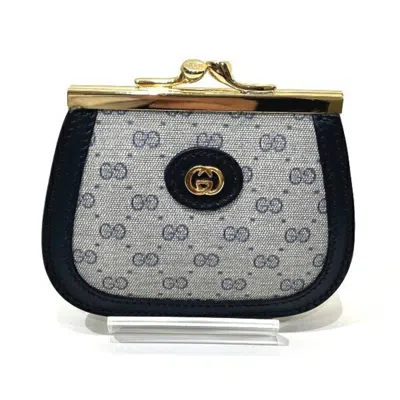 Pre-owned Gucci Gray Leather Pvc Coin Purse/coin Case ()