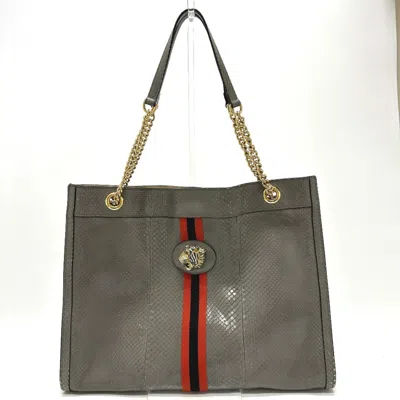 Pre-owned Gucci Gray Leather Tote Bag ()