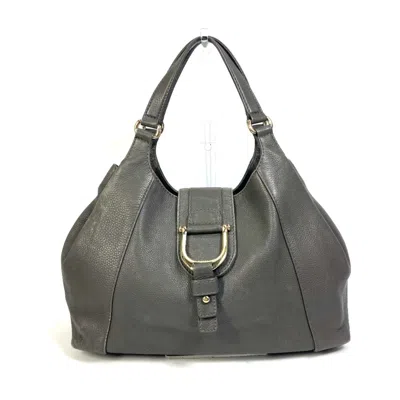 Pre-owned Gucci Gray Leather Tote Bag ()