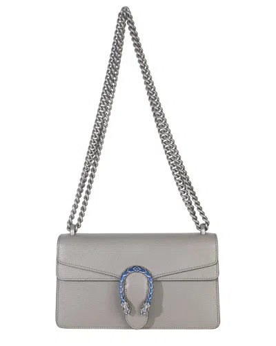 Gucci Gray Pebbled Calfskin Small Dionysus Shoulder Bag (authentic Pre-loved)