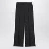 Gucci Wool Pant With Front Pleats And Side Slits In Black