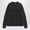 Gucci Gray Wool And Cashmere Sweater Men In Black