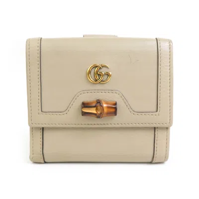 Pre-owned Gucci Grayish Leather Wallet (bi-fold) ()