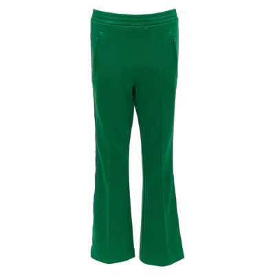 Pre-owned Gucci Green Blue Red Web Trim Flared Track Pants S