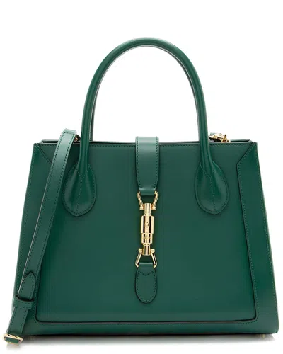 Gucci Green Calfskin Jackie 1961 Medium Tote (authentic Pre-loved)