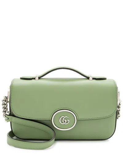 Gucci Green Calfskin Petite Gg Mini Shoulder Bag (authentic Pre-loved)