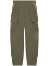 GUCCI GREEN CANVAS CARGO PANTS FOR MEN FROM FW23 COLLECTION