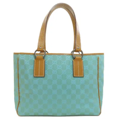 Pre-owned Gucci Green Canvas Tote Bag ()