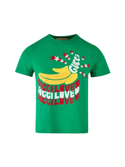 Gucci Green Cotton Logo T-shirt