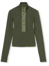Gucci Cotton Rib Long-sleeve T-shirt In Green