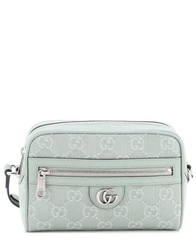 Gucci Green Denim Ophidia Shoulder Bag Nm Gg (authentic Pre-loved)