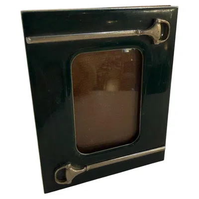 Pre-owned Gucci Green Enamel And Silver-plated Picture Frame, Italy, 1970s