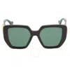 Gucci Green Geometric Ladies Sunglasses Gg0956s 001 54 In Green
