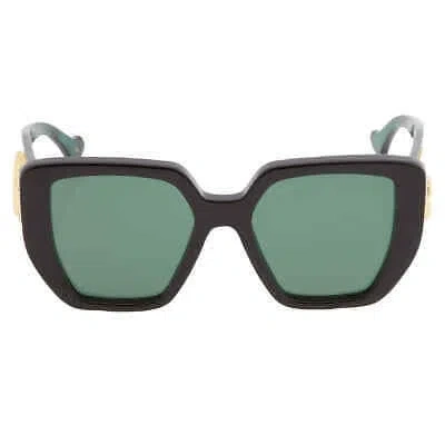 Pre-owned Gucci Green Geometric Ladies Sunglasses Gg0956s 001 54 Gg0956s 001 54