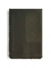 Gucci Green Gg Wool And Silk Jacquard Shawl