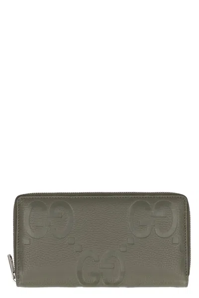 Gucci Grainy Leather Wallet In Green