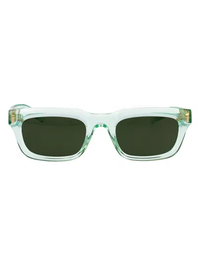 Gucci Green Green Green Acetate Sunglasses In Neutral