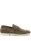 GUCCI GREEN HORSEBIT SUEDE LOAFERS