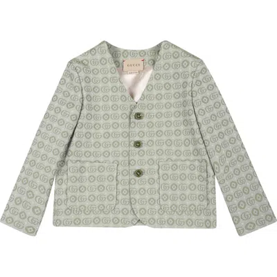 Gucci Kids' Green Jacket For Baby Boy With Double G