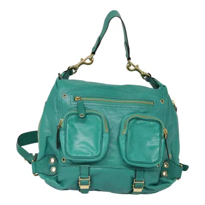 Pre-owned Gucci Green Leather Backpack Bag ()
