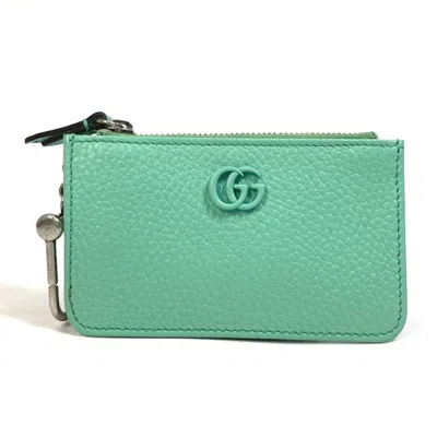 Pre-owned Gucci Green Leather Coin Purse/coin Case ()