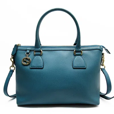 Pre-owned Gucci Green Leather Handbag Shoulder Bag ()
