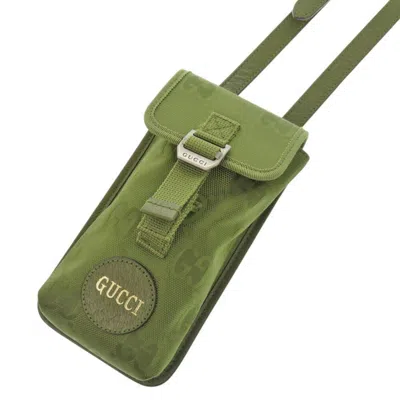 Pre-owned Gucci Green Leather Nylon Shoulder Bag ()