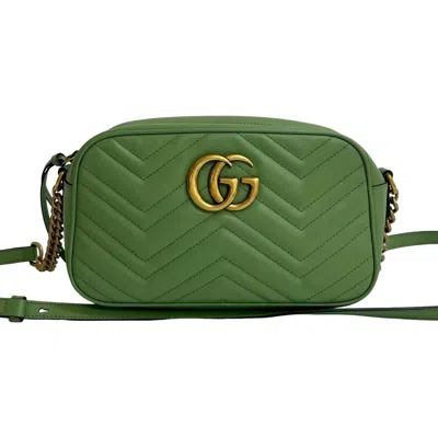 Pre-owned Gucci Green Leather Pochette Shoulder Bag ()