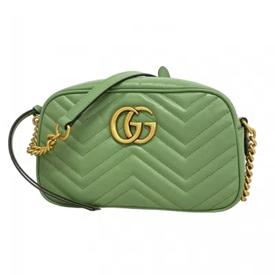 Pre-owned Gucci Green Leather Shoulder Bag ()