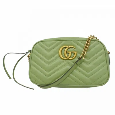 Pre-owned Gucci Green Leather Shoulder Bag ()