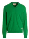 Gucci Logo Embroidery Sweater In Green
